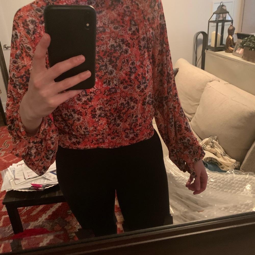 Free People “All Dolled Up” Floral Top